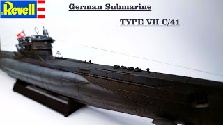 Revell German Submarine TYPE VII C/41 1/144 VIDEO BUILD