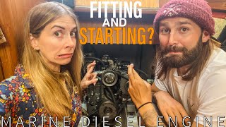 Fitting and STARTING a 33 Year Old Marine Diesel Engine I Pt. 7 I Ep. 41 I Sailing Indiana