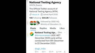 #breakingnews , UGC NET December 🔥 Dates Announced by NTA #2023