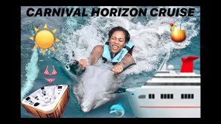 Carnival Horizon Grand Cayman| VLOG dolphins and  more!