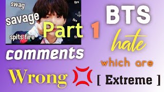 BTS hate comments which are Wrong 💢 PART 1 / Haters stop✋️ / #bts #btsedits #viral #btsarmy #sad