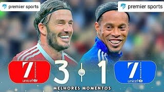 EVEN RETIRED AND  DAVID BECKHAM DESTROYED IN THIS FRIENDLY MATCH AGAINST RONALDINHO AND  LEGENDS