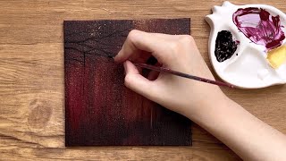 Easy Painting Tutorial: A Girl on the Swing Painting in 4 Minutes #paintingforbeginners