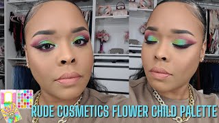 Chatty Spring Eyeshadow Tutorial | Rude Cosmetics Flower Child Palette