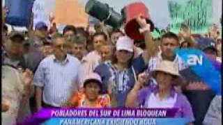 America Noticias C-4 (11.01.12) Protesta de pobladores del sur contra SEDAPAL