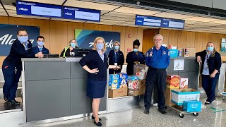 Alaska Airline Employees Deliver Food Donations for #MillionMealsChallenge