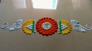 Border rangoli designs/rangoli borders simple and easy/best border rangoli designs#sasmitaart