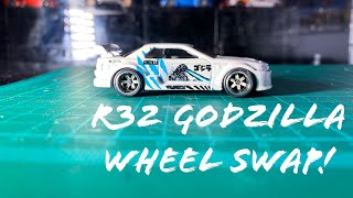 R32 Wheel swap! #diecast #hotwheels #collector