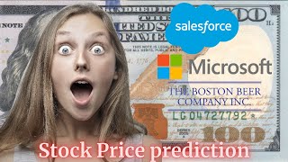 Microsoft - Boston Beer Company - Salesforce  - Stock Price Prediction 2025