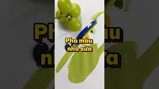 Thử thách pha màu trái nho sữa #colormixing #fruit