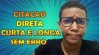 Como fazer Citação Direta TCC nas normas da ABNT