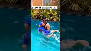 Nirvair Rai Learning Swimming From Baba #suyyashrai ❤️😍 #kishwermerchant #shorts #short #ytshorts