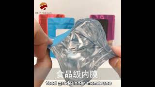 OEM factory colored aluminum foil bag self-contained ziplock biscuit gift bag Candy bag