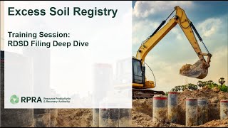 Excess Soil Registry Residential Development Soil Depot Filing Deep Dive