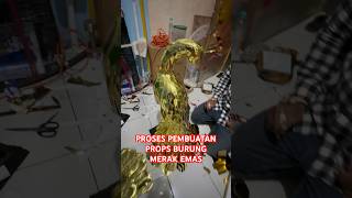 PROSES PEMBUATAN  BURUNG MERAK EMAS #dekorasitoko #dekorasi #styrofoam #windowdisplay #artwork