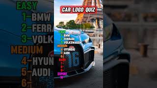 Can you name these 10 car logos in just 5 seconds ? - Car Logo Quiz