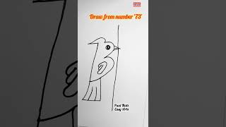 How to draw from Numbers #birds #howtodraw #shortsvideo