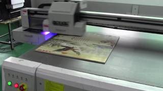 Ricoh Industrial print head UV LED printing on ceramic tiles, large format UV printer from YOTTA