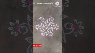 5 dots simple rangoli designs|daily rangoli|beginners rangoli #shorts #ytshorts #rangoli #muggulu