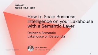 How to Scale Business Intelligence on your Lakehouse with a Semantic Layer | AtScale