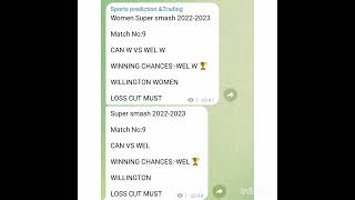 Super smash 2022-2023 Match No:9 CAN VS WEL PREDICTION