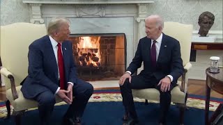 Trump and Biden both call for smooth transition in historic Oval Office meeting