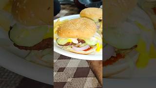 Grill Burger Recipe 🍔 || home made beef grill Burger #burger #fries #pizza #shawarma #shorts