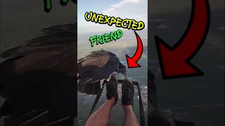 Unexpected Wild Friendship 😱: Vulture Joins Paragliding Man for a Scenic Flight! #short #shortsfeeds