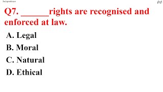 "Jurisprudence" MCQ test