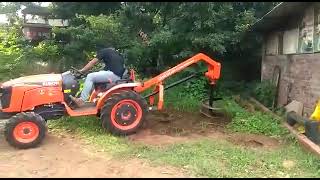 Kubota B2741 tractor Hole Digger Machine mini tractor Hole Digger Machine Kubota 27 hp Hole Digger