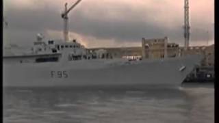 Warship HMS London Thames News 1987