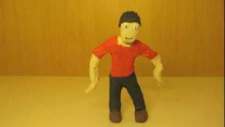 Stop motion clay/plasticine dancing animation