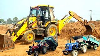 Jcb 3DX Xpert Excellence Backhoe Machine Working Gravel Send for Bricks Bhatta | Jcb Machine Video