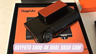 Rayfoto S800 4K Dual Dash Cam Review & Unbox | Front 4K and Rear 2K Dual Dash Camera for Cars