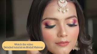 Detailed Bridal Makeup Tutorial. #makeuptutorial #bridalmakeup #bridalmakeupartist #bridalmakeover