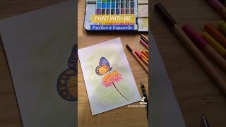 🦋 Paint with me : papillon à l'aquarelle  #aquarelle #papillon #paintwithme #painting #watercolor