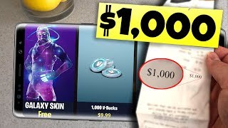 I PAID ANOTHER $1000 on the Fortnite Mobile ANDROID Galaxy Skin