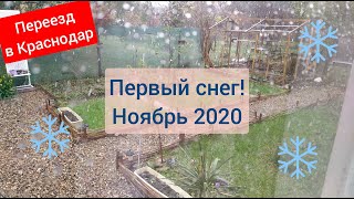 Первый снег ❄️ ноябрь 2020 Переезд в Краснодар Снег в Краснодаре 2020