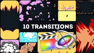 10 Colorful Cartoon Transitions for FCPX