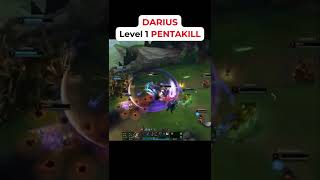 How to Pentakill after 2 Minutes? Level 1 Darius shows you #shorts