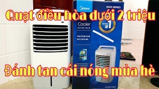 Quạt điều hòa chính hãng Midea AC120-16AR giá dưới 2 triệu giải nhiệt mùa hè