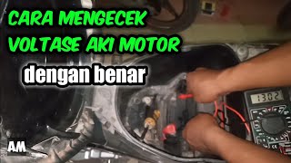 cara mengecek voltase aki motor