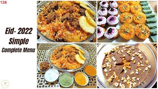 Eid 2022 Simple Complete Meal & Sweets | Eid Recipes #eidmeal #eidsweets #anchantmentztasty