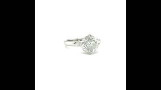 3.32ctw D Color I1 Clarity diamond ring