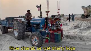 River chanab se sand bharty hoye Fully Modified tractor