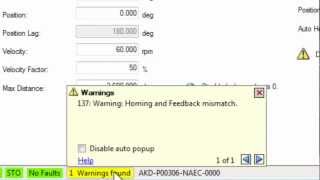 Warning 137 Homing and Feedback Mismatch