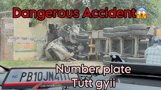 Dangerous accindent on road😱 | Scorpio N di windshield crack hogi | Jagginattvlogs |