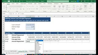 IPMT and PPMT Functions in Excel