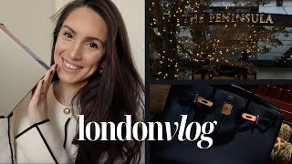 WHAT'S IN MY HERMÈS BAG | LONDON VLOG, LUXURY BEAUTY, GET READY WITH ME GRWM, VLOGMAS | Pia