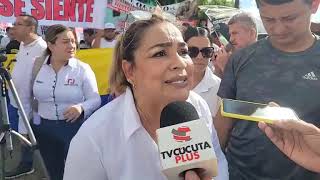 Fuerte protesta del gremio de zapateros de #Cúcuta se toma las calles